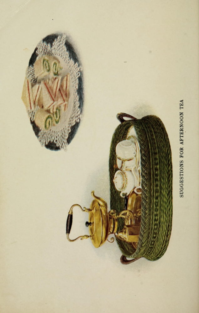 The Winston Cookbook 1913 Suggestions for Afternoon Tea Canvas Art - (18 x 24)
