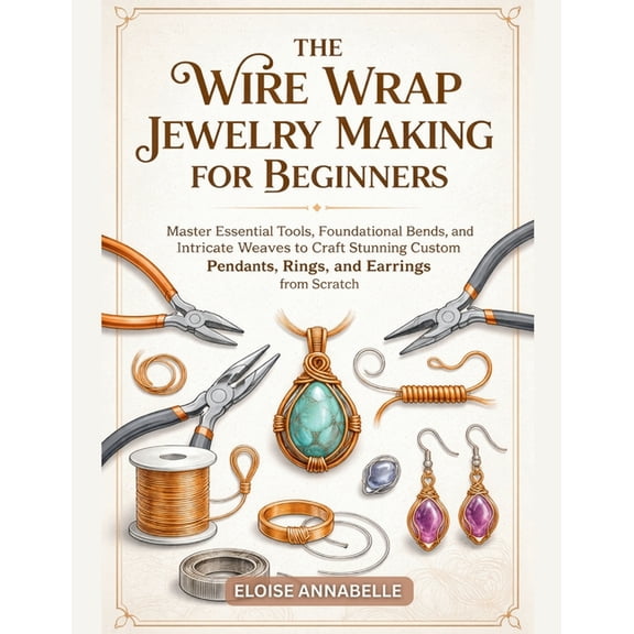 The Wire Wrap Jewelry Making for Beginners: Master Essential Tools, Foundational Bends, and Intricate Weaves to Craft St, (Paperback)