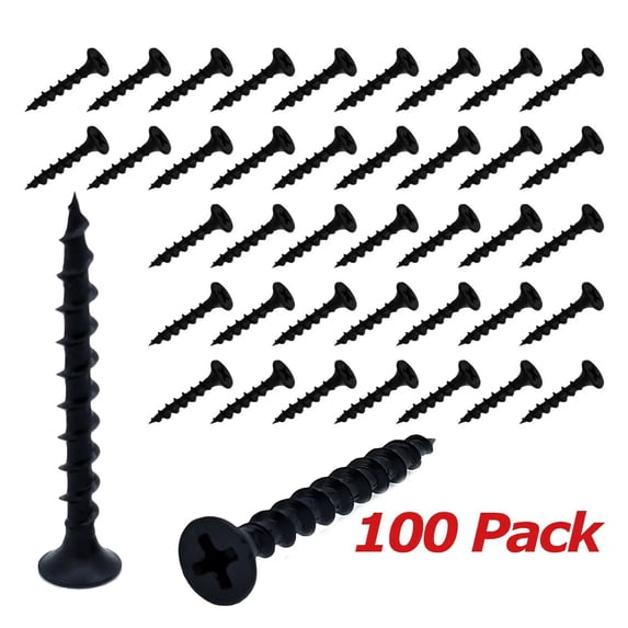 The Wires Zone Drywall Screws, Black Philips Bugle-Head, 2 Inch, Sharp Point, 100 Pack, 1 lb
