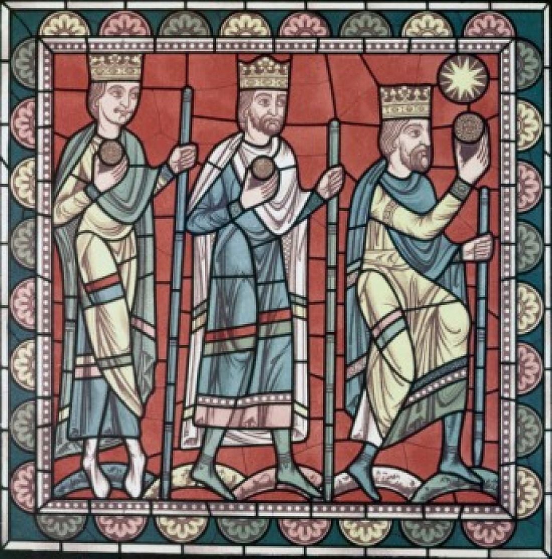 The Wise Men Directed To Bethlehem 12th Century Stained Glass Chartres Cathedral France Canvas Art - (18 x 24)