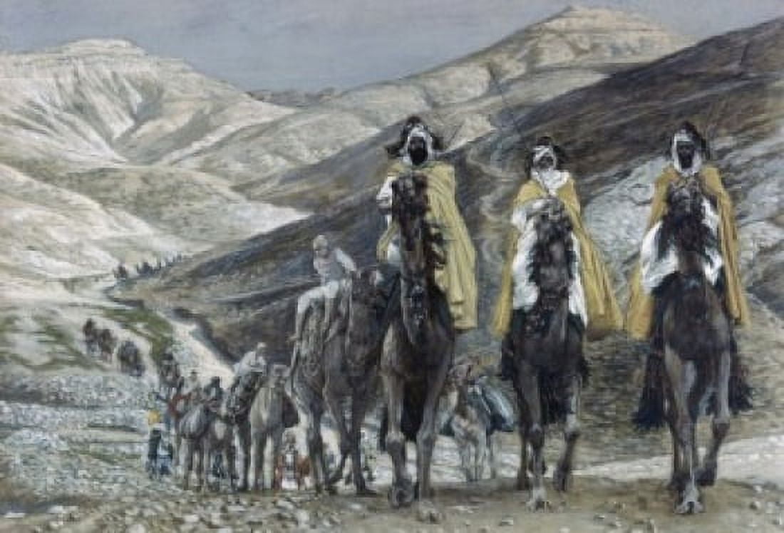 The Wise Men Journey to Bethlehem James Tissot (1836-1902French) Watercolor Jewish Museum New York Canvas Art - James Tissot (24 x 36)
