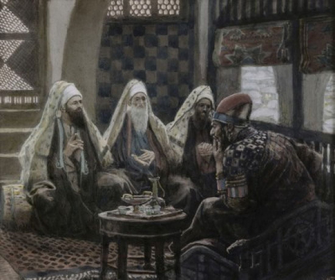 The Wise and Herod James Tissot (1836-1902 French) Canvas Art - James Tissot (18 x 24)