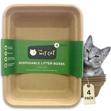 Kitty Sift Wegwerp Kattenbak 6-Pack - Duurzaam En Hygiënisch, Groot Formaat