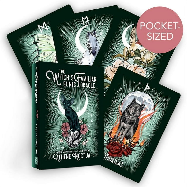 新品[完全限定品]W.I.T.C.H. Oracle Deck&Book[英語] The Witch's Familiar Runic Oracle : A 24-Card Deck and
