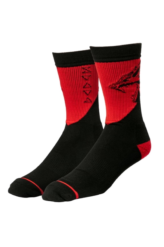 3 Wolf Attack Gamer Crew Socks