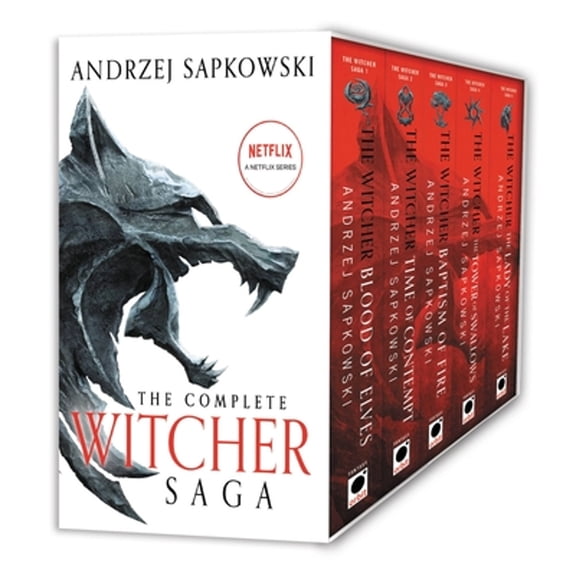 Pre-Owned The Witcher Boxed Set: Blood of Elves, The Time of Contempt, Baptism of Fire, The Tower of Swallows, The Lady of the Lake, 9780316498845, 031649884X, Paperback, Reprint,Translation edition