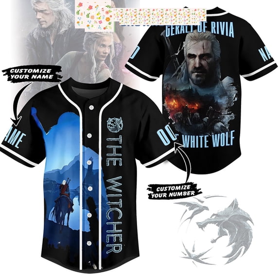 The Witcher Geralt Of Rivia Personalized Baseball Jersey