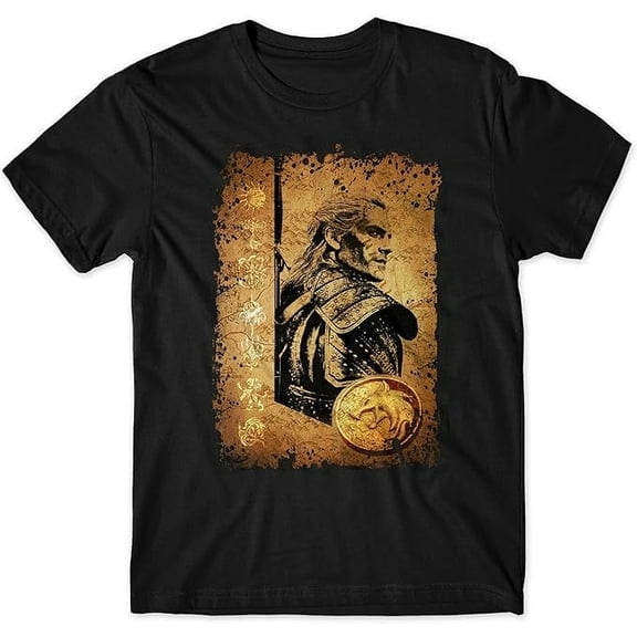 The Witcher Mapped UP Unisex Black Short Sleeves T-Shirt - Adult Unisex, Small