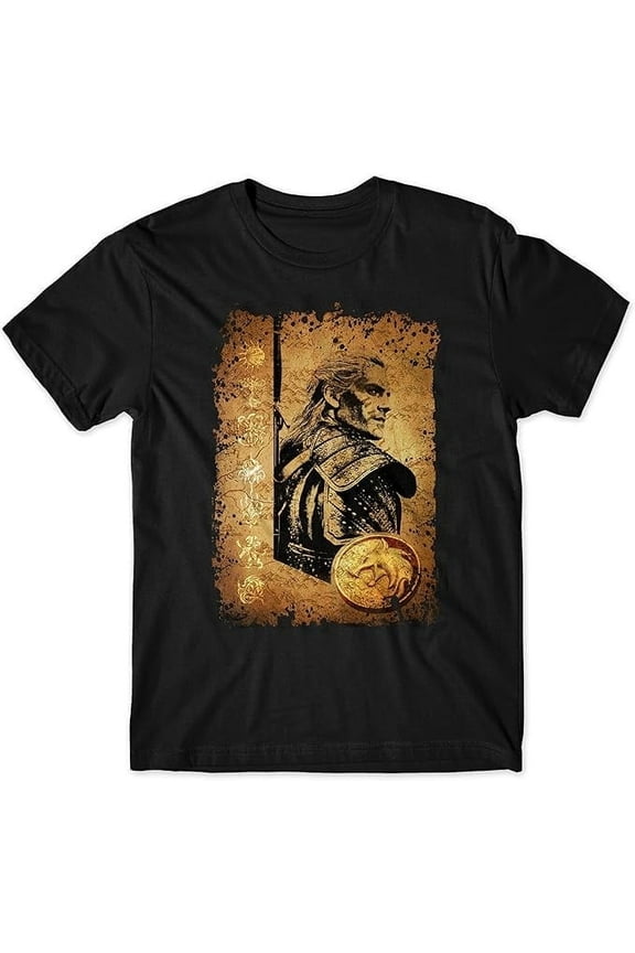 The Witcher Mapped UP Unisex Black Short Sleeves T-Shirt - Adult Unisex, Small