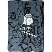 The Witcher Monsters 62x90 Grey Silk Touch Microfiber Blanket