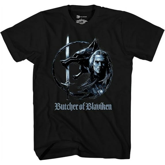 The Witcher The Butcher of Blaviken Black Short Sleeves T Shirt - Unisex Adult, X-Large