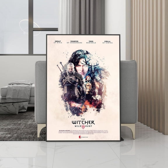 The Witcher Three Wild Hunt Video Game Poster, Wall Art, Unframed Paper Poster 8x10in