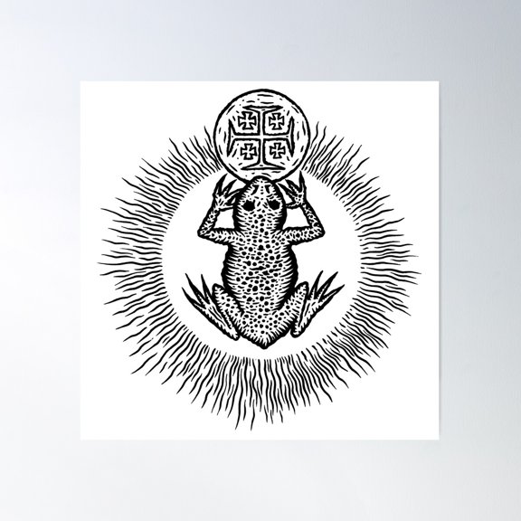 The Witches' Sacrament (Black On White) By Gemma Gary Poster Wall Art, Modern Wall Decor For Living Room Bedroom, 16x16 UNFRAMED