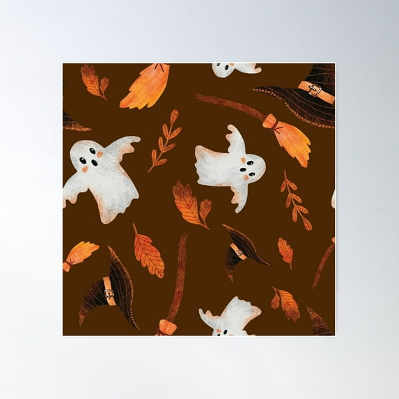 The Witching Hour Brown Poster Wall Art, Modern Wall Decor For Living Room Bedroom, 30x30 UNFRAMED