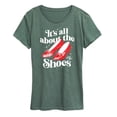 thumbnail image 1 of The Wizard Of Oz - All About The Shoes - Women's Short Sleeve Graphic T-Shirt, 1 of 4