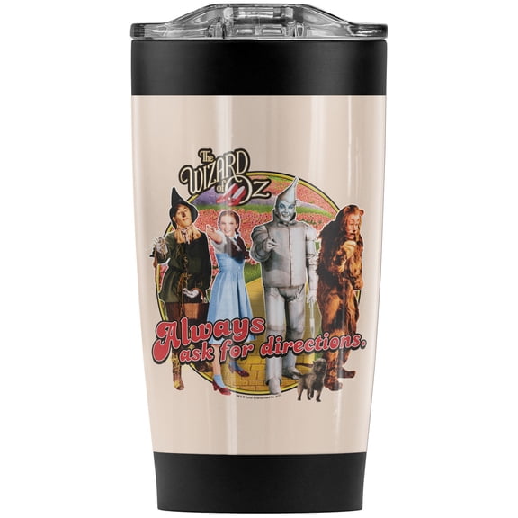 The Wizard Of Oz/Directions Stainless Steel Tumbler 20 oz Coffee Travel Mug/Cup, Vacuum Insulated & Double Wall with Leakproof Sliding Lid | Great for Hot Drinks and Cold Beverages