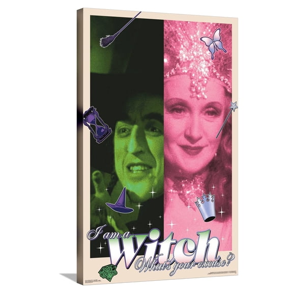 The Wizard Of Oz - I Am A Witch Canvas Wall Poster, 22.375" x 34"