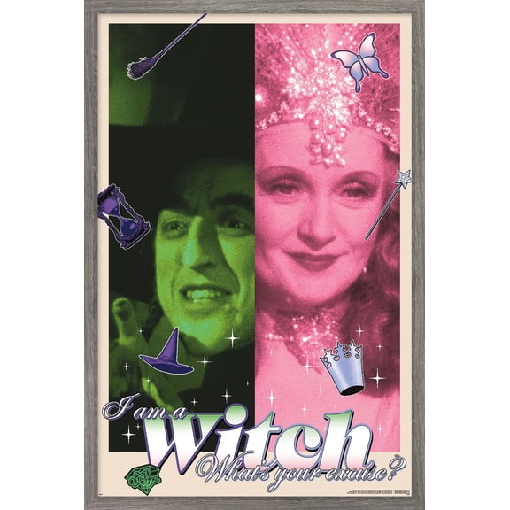 The Wizard Of Oz - I Am A Witch Wall Poster, 22.375" x 34" Framed