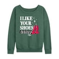 thumbnail image 1 of The Wizard Of Oz - I Like Your Shoes Ruby Slippers - Women's Lightweight French Terry Long Sleeve Shirt, 1 of 5