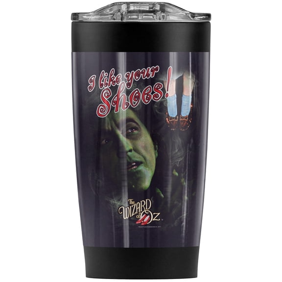 The Wizard Of Oz/I Like Your Shoes Stainless Steel Tumbler 20 oz Coffee Travel Mug/Cup, Vacuum Insulated & Double Wall with Leakproof Sliding Lid | Great for Hot Drinks and Cold Beverages