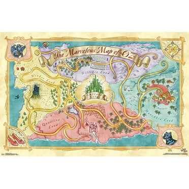 The Wizard Of Oz - Map Wall Poster, 22.375" x 34"