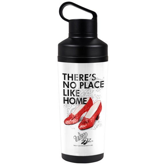 The Wizard Of Oz Official No Place Like Home 18 oz Insulated Water Bottle, Leak Resistant, Vacuum Insulated Stainless Steel with 2-in-1 Loop Cap