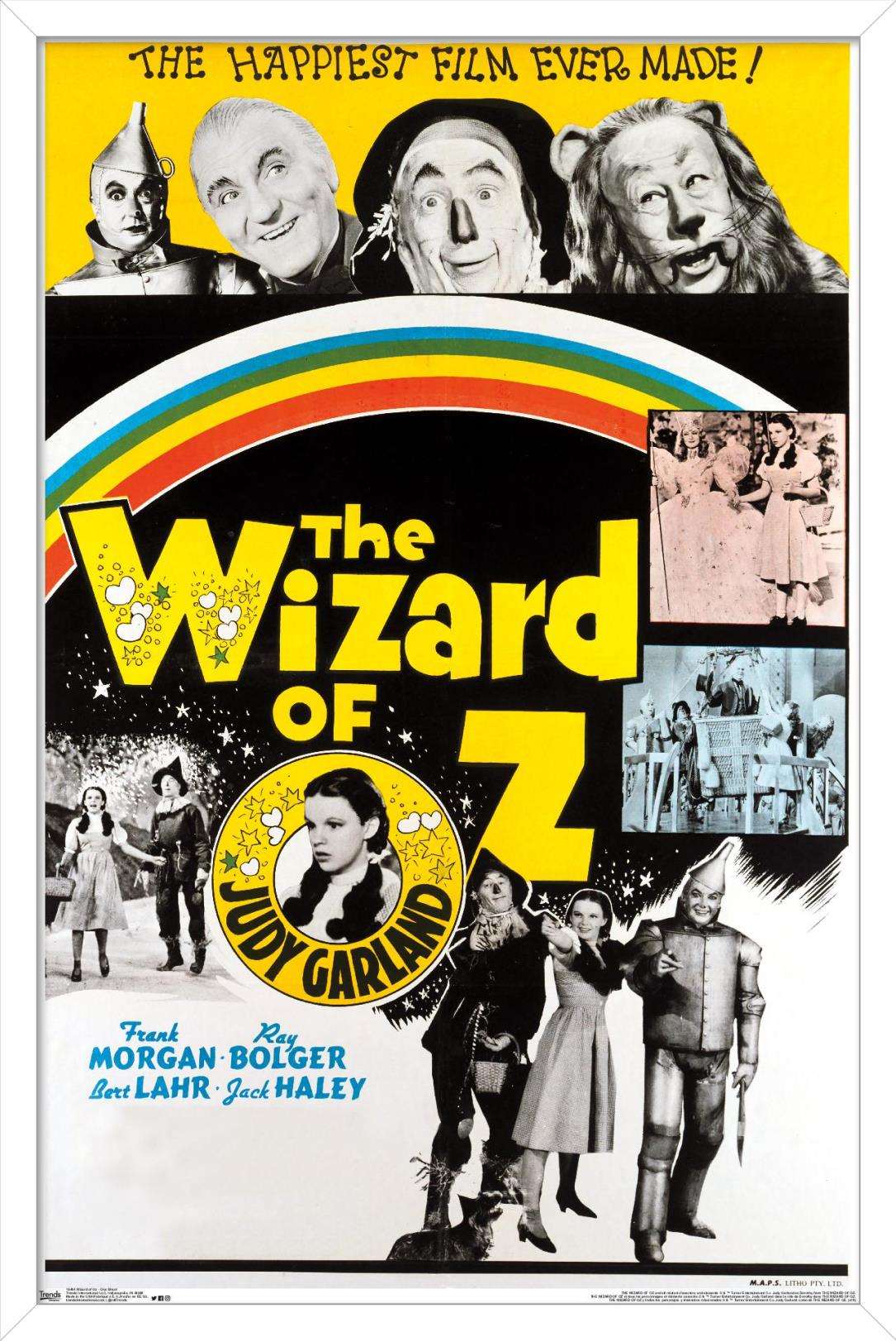 The Wizard Of Oz - One Sheet Wall Poster, 14.725" x 22.375", Framed