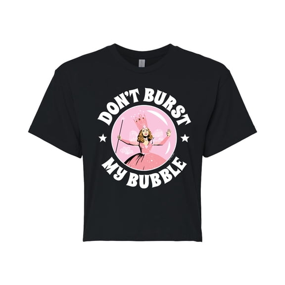 The Wizard of Oz - Don't Burst My Bubble - Juniors Cropped Cotton Blend T-Shirt