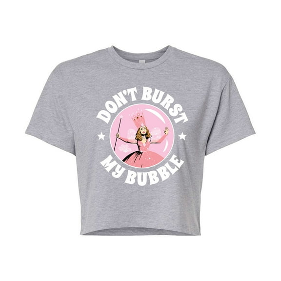 The Wizard of Oz - Don't Burst My Bubble - Juniors Cropped Cotton Blend T-Shirt