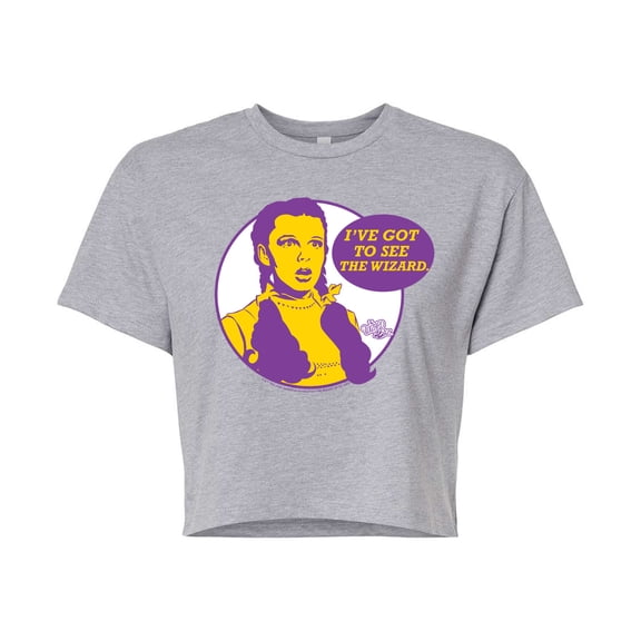 The Wizard of Oz - Dorothy I've Got To See The Wizard - Juniors Cropped Cotton Blend T-Shirt