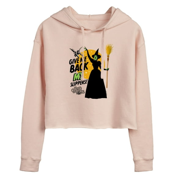 The Wizard of Oz - Give Me Back My Slippers - Juniors Cropped Pullover Hoodie