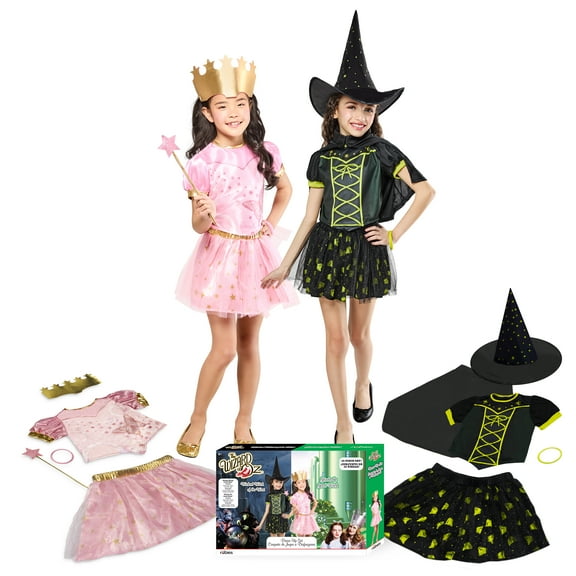 The Wizard of Oz Glinda and Wicked Witch Dress Up Set for Kids by Rubies, One Size
