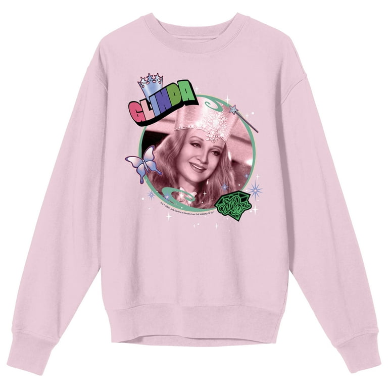 The Wizard of Oz Glinda the Good Witch Adult Pink Crew Neck Sweatshirt 3XL Walmart