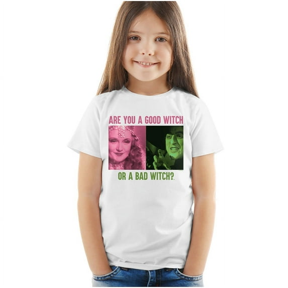 The Wizard of Oz Good Witch or Bad Witch Kids T Shirt (2) for Toddler Boys and Girls, White