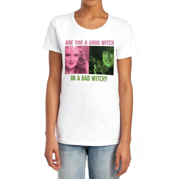 The Wizard of Oz Good Witch or Bad Witch Women's T Shirt, White, Large