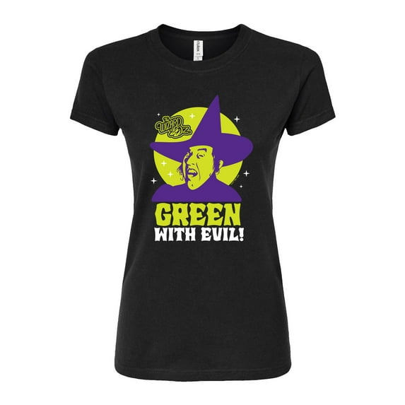 The Wizard of Oz - Green With Evil - Juniors Fitted Graphic T-Shirt