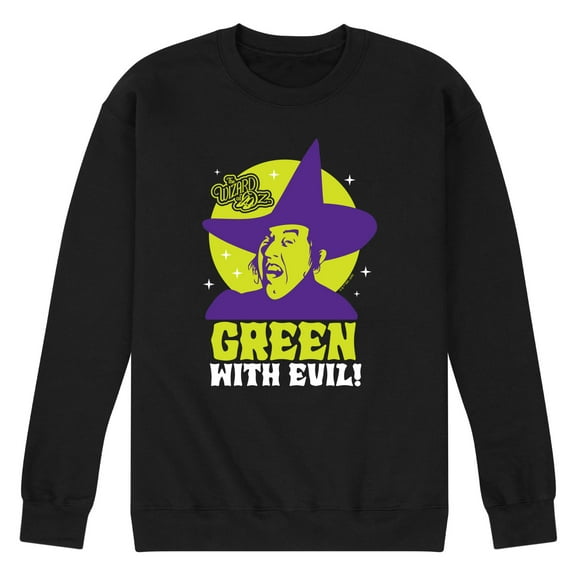 The Wizard of Oz - Green With Evil - Men's Crew Neck Fleece Pullover