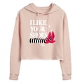 thumbnail image 1 of The Wizard of Oz - I Like Your Shoes Ruby Slippers - Juniors Cropped Pullover Hoodie, 1 of 5
