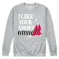 thumbnail image 1 of The Wizard of Oz - I Like Your Shoes Ruby Slippers - Men's Crew Neck Fleece Pullover, 1 of 5