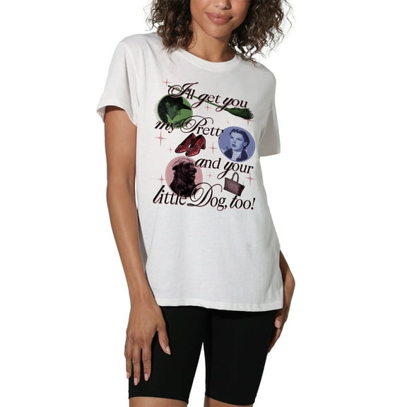 The Wizard of Oz I'll Get You My Pretty Women's Loose T-Shirt, White, 2X-Large