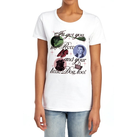 The Wizard of Oz I'll Get You My Pretty Women's T Shirt, White, Medium