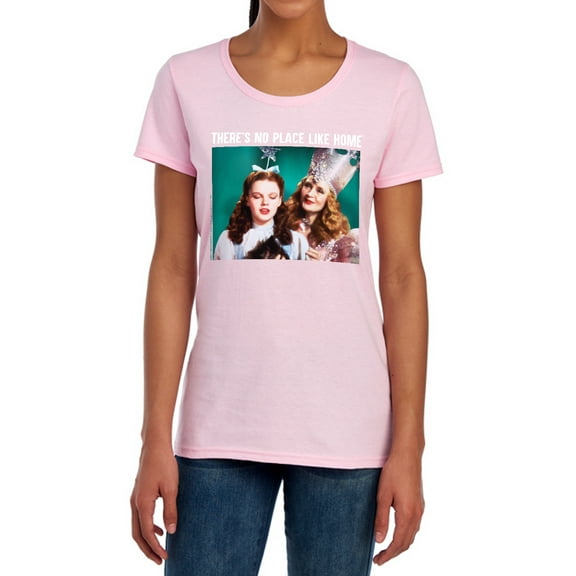 The Wizard of Oz No Place Like Home Glenda Women's T Shirt, Pink, Large