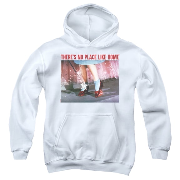 The Wizard of Oz No Place Like Home Youth Kids Boy/Girls Pull-Over Hoodie, White, Medium