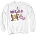 thumbnail image 1 of The Wizard of Oz Retro Logo Unisex Adult Crewneck Sweatshirt, White, Small, 1 of 4