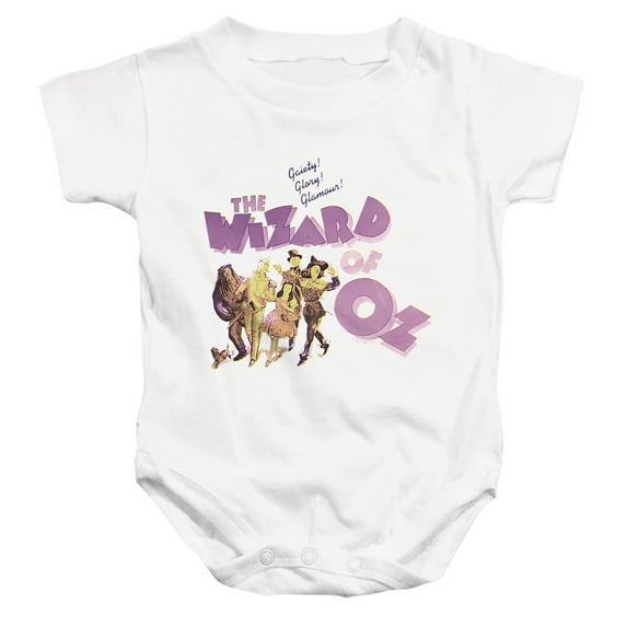 The Wizard of Oz Retro Logo Unisex Infant Snap Suit for Baby, White, Medium