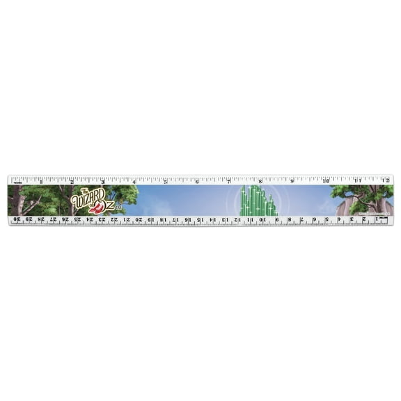 The Wizard of Oz Ruby Slippers Logo 12 Inch Standard and Metric Plastic Ruler