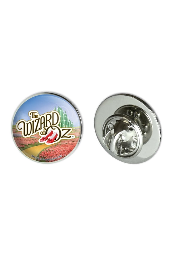 The Wizard of Oz Ruby Slippers Logo Metal 0.75" Lapel Hat Pin Tie Tack Pinback