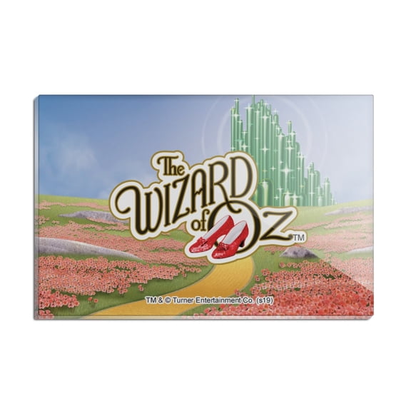 The Wizard of Oz Ruby Slippers Logo Rectangle Acrylic Fridge Refrigerator Magnet