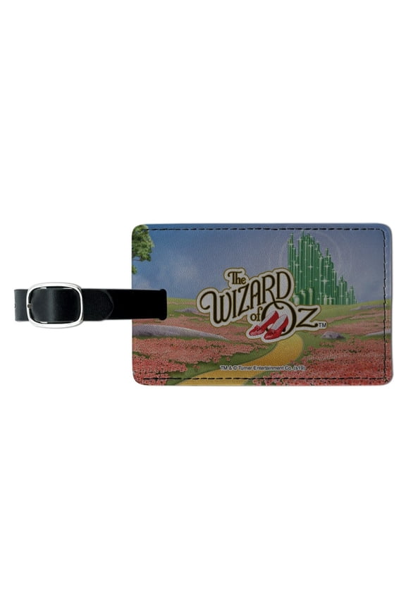 The Wizard of Oz Ruby Slippers Logo Rectangle Leather Luggage Card Suitcase Carry-On ID Tag