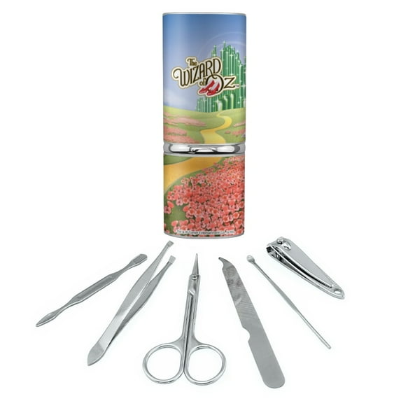 The Wizard of Oz Ruby Slippers Logo Stainless Steel Manicure Pedicure Grooming Beauty Care Travel Kit